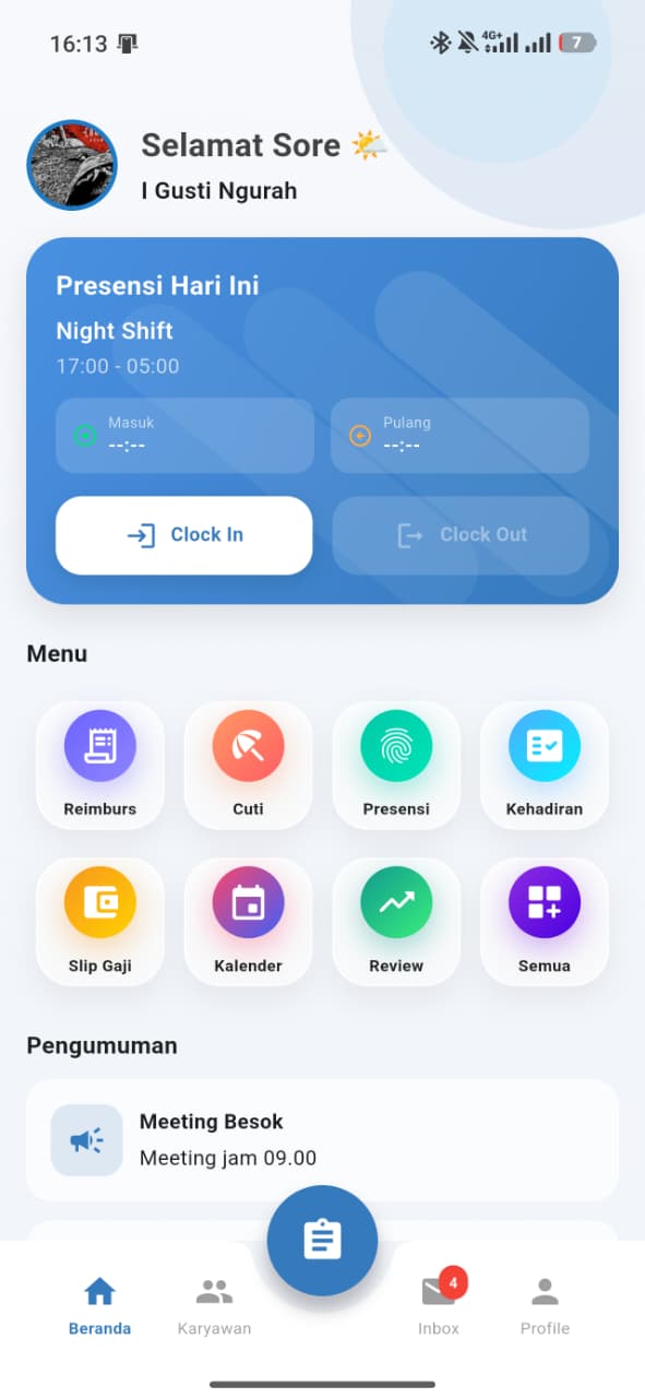 Home Screen